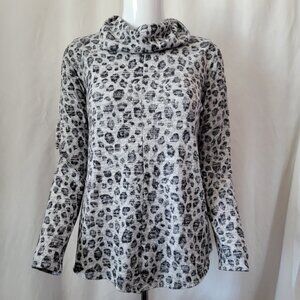 Amy Byer Sweater Cowl Neck Girl's XL 16 Animal Print 90s Y2k Cozy Tween Chic